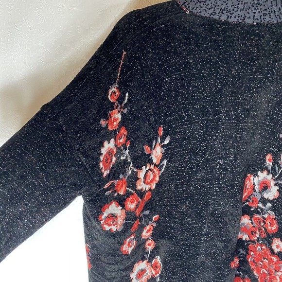 Fuzzi XXL Black Knit Open Front Cardigan Sweater - Picture 13 of 15